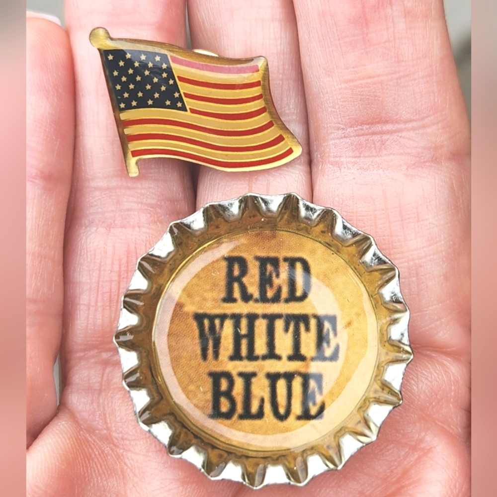 Anthropologie Pair of Patriotic Pins